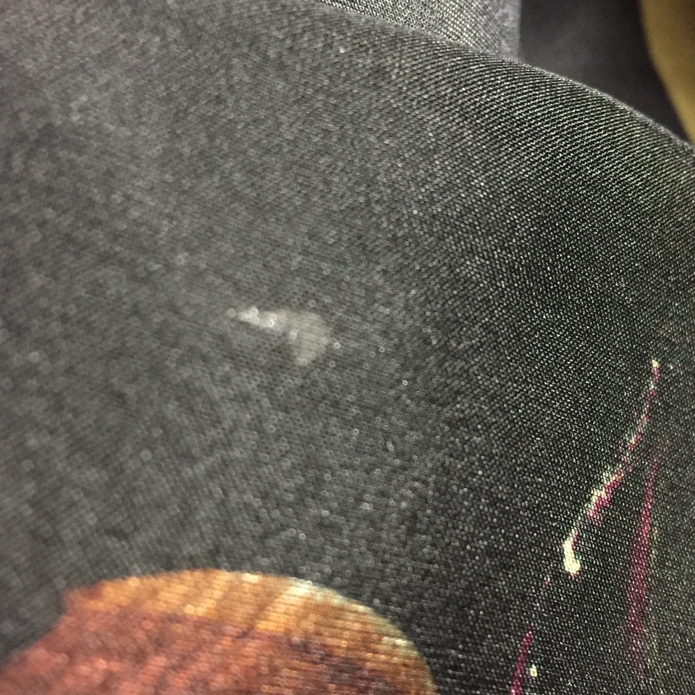 Ellen Tracy Scarf 21 inch Square Black with Gold Edge in Vegetable Print - Picture 9 of 9